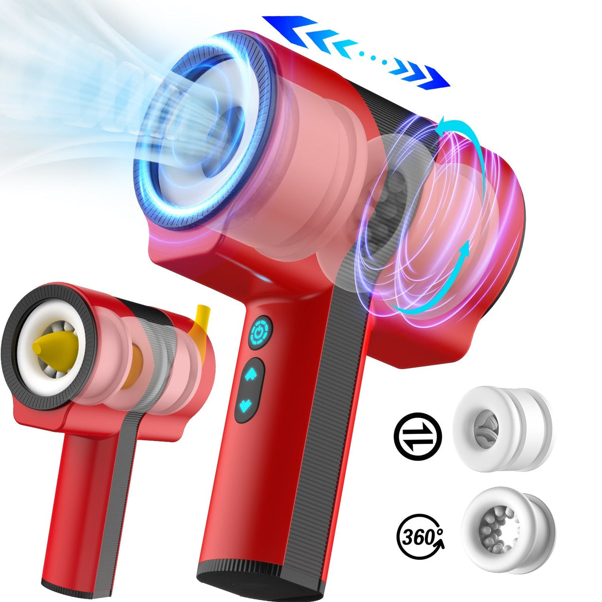 Sexeeg Thor 1st Generation Multi Frequency Telescopic Rotating Vibration Male Penis Stroker 