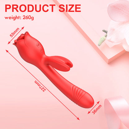 Sexeeg Rose Vibrator G Spot Clitoral Stimulator 