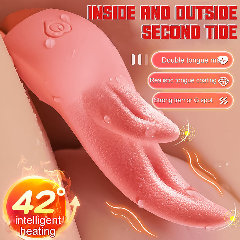 Sexeeg Tongue Licking Device Silicone Female Second Tide Masturbation Vibrator Adult Toy 