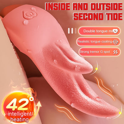 Sexeeg Tongue Licking Device Silicone Female Second Tide Masturbation Vibrator Adult Toy 