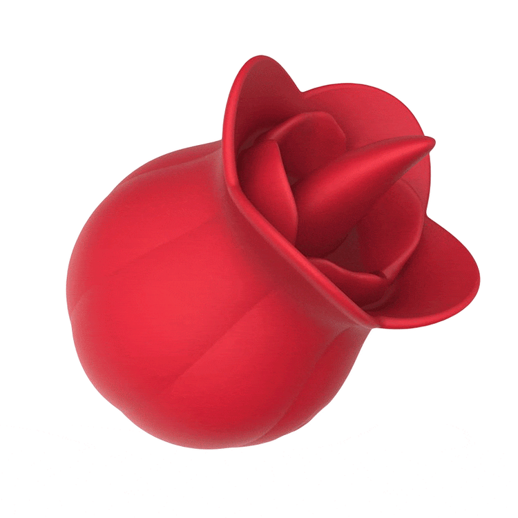 Sexeeg 10 Speeds Rose Vibrator With Tongue 