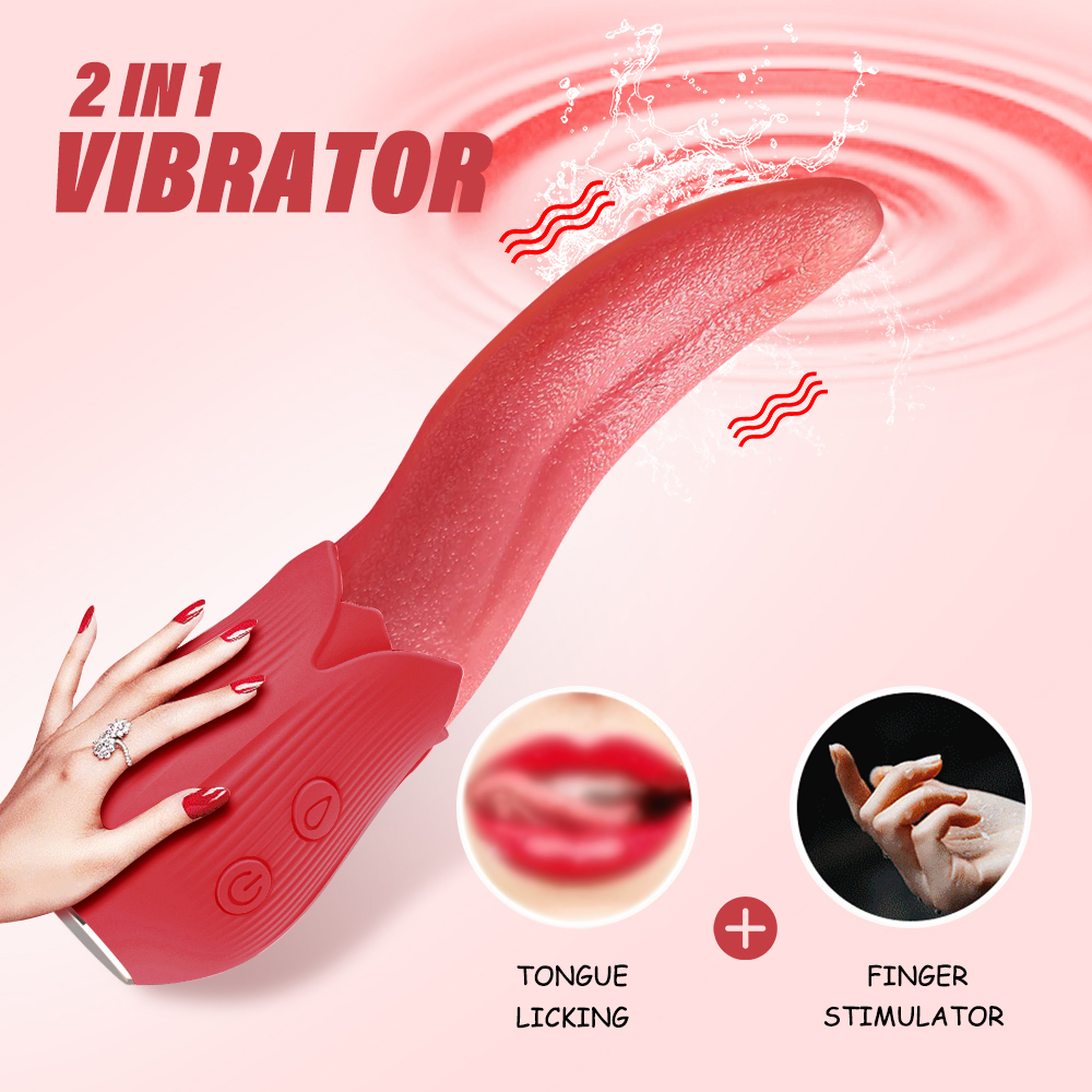 Sexeeg Upgraded Rose - 20 Frequency Tongue Licking Vibrator 