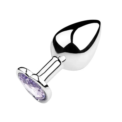 Anal Plug Heart Stainless Steel Crystal Removable Butt Plug Stimulator Anal Sex Toys