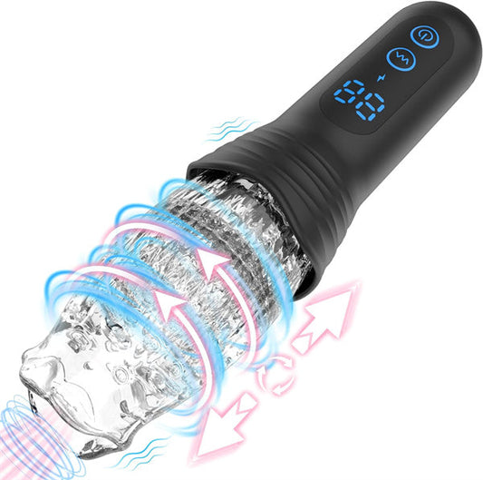 Sexeeg Gawk Gawk 4000 Masturbator Masturbating Electric Sex Toy for Men with 9 Vibration and Telescopic Modes 