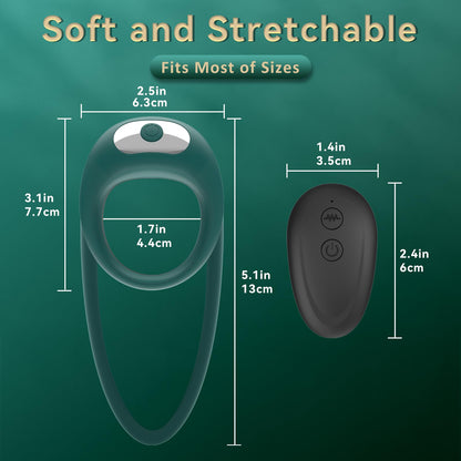 Sexeeg Rabbit Vibrating Cock Ring Adult Sex Toys with Clitoral Vibrator 