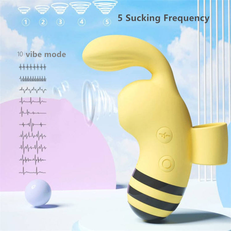 Sexeeg Finger Little Bee Strong Vibration Sucking Egg Female Masturbation 