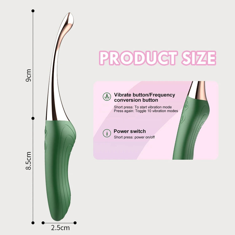 Sexeeg Curved G-Spot Vibrator — Chrome Tip & Multi-Speed
