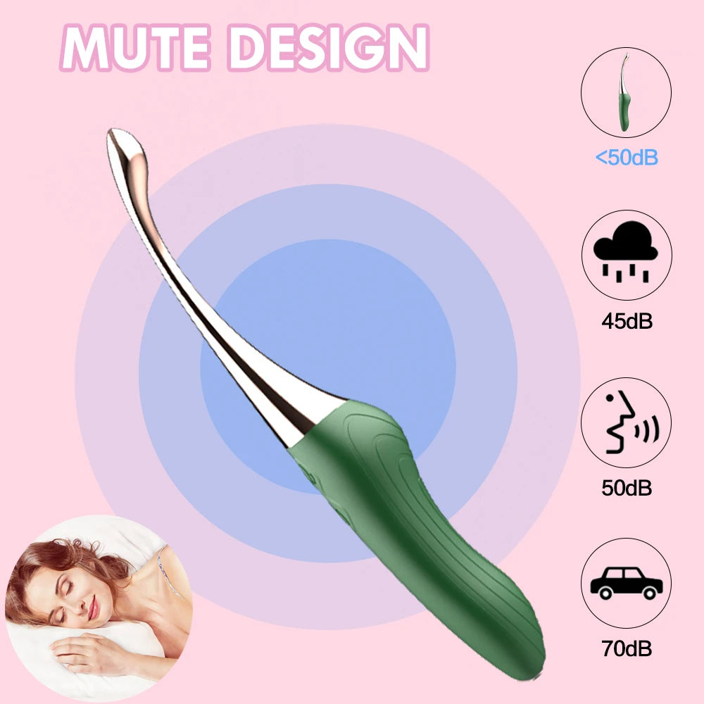 Sexeeg Curved G-Spot Vibrator — Chrome Tip & Multi-Speed