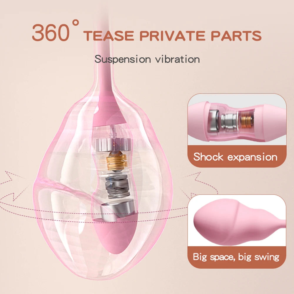 Inflatable Vibrator Wireless Remote Expansion Vibrating Egg Bullet Vaginal G Spot Clitoris Stimulator For Women