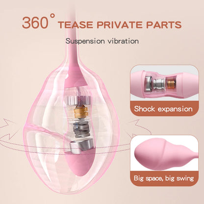 Inflatable Vibrator Wireless Remote Expansion Vibrating Egg Bullet Vaginal G Spot Clitoris Stimulator For Women