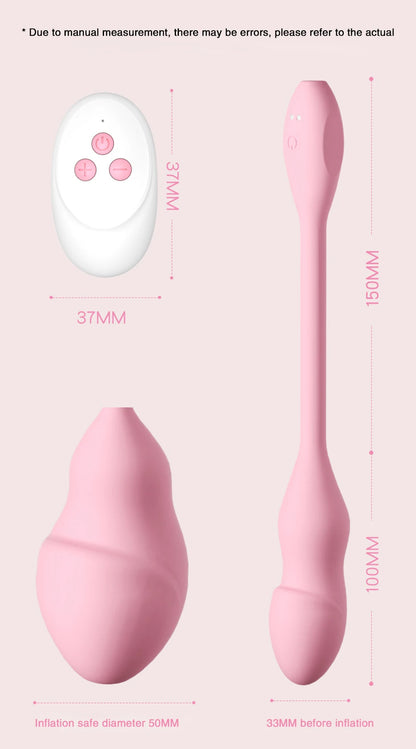 Inflatable Vibrator Wireless Remote Expansion Vibrating Egg Bullet Vaginal G Spot Clitoris Stimulator For Women