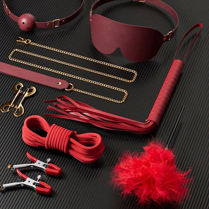 SM Kits Bondage Gear Collar Butt Oral Erotic Blindfold Whip Sex BDSM Lingerie