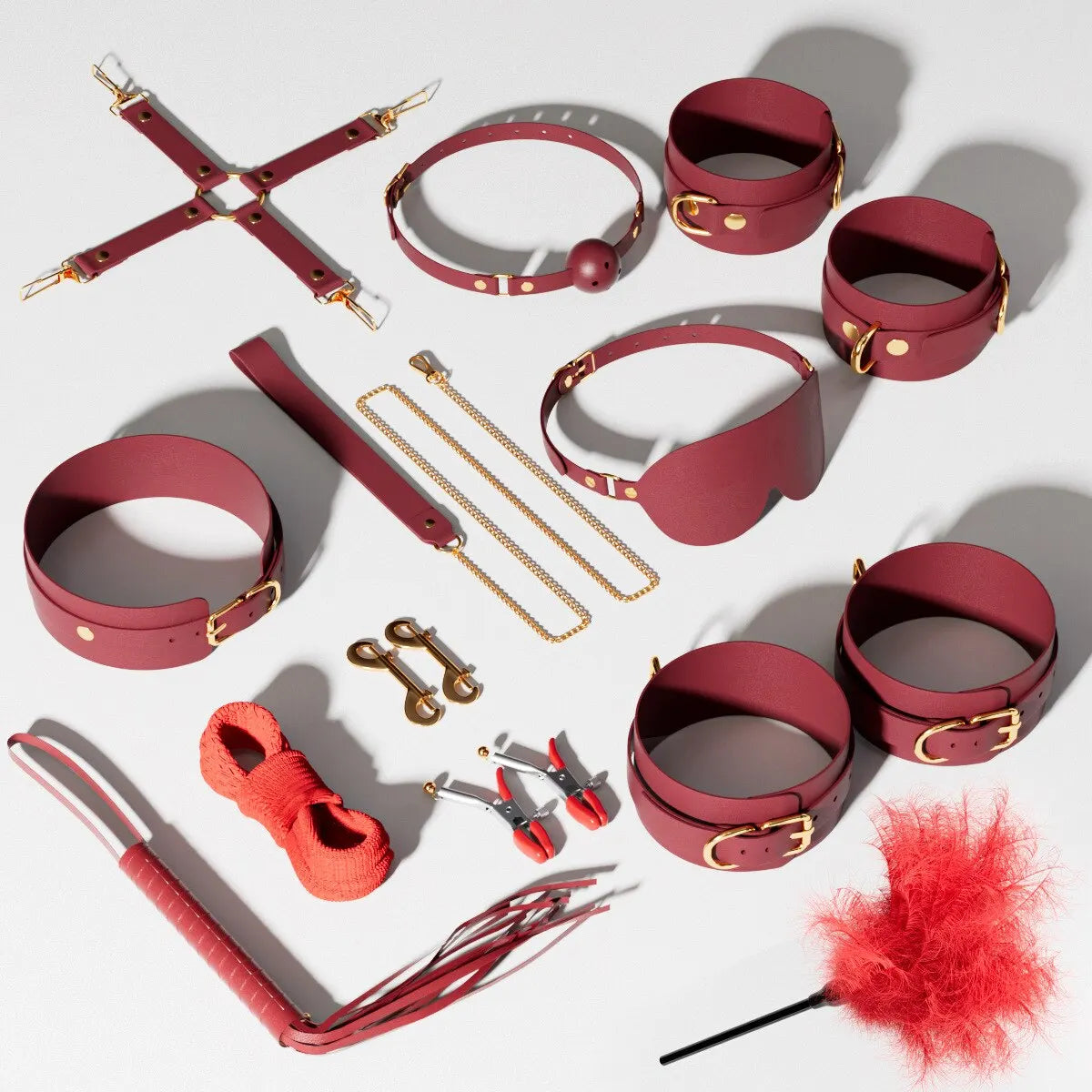 SM Kits Bondage Gear Collar Butt Oral Erotic Blindfold Whip Sex BDSM Lingerie