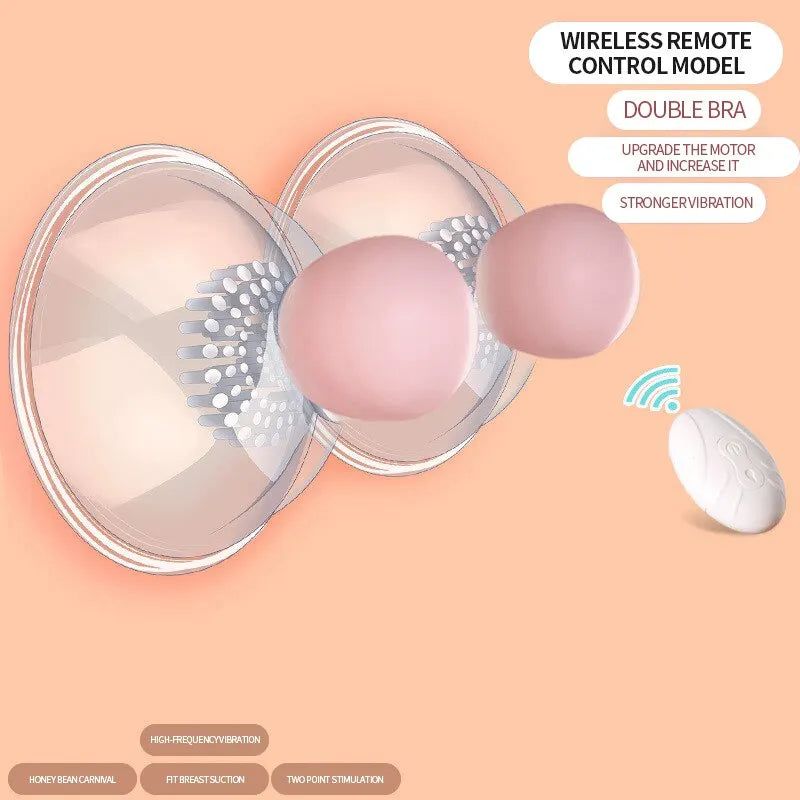 Breast Enlargement Nipple Vibrator Breast Massager Electric Chest Aspiration Masturbation Toys