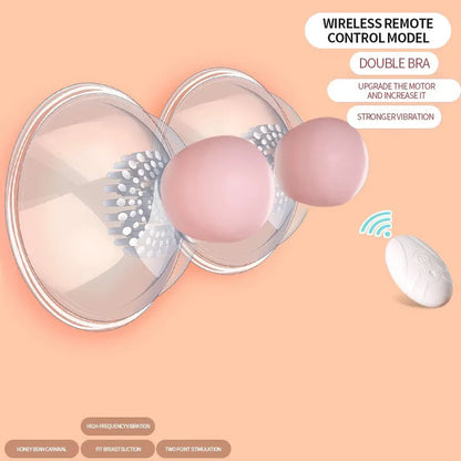 Breast Enlargement Nipple Vibrator Breast Massager Electric Chest Aspiration Masturbation Toys