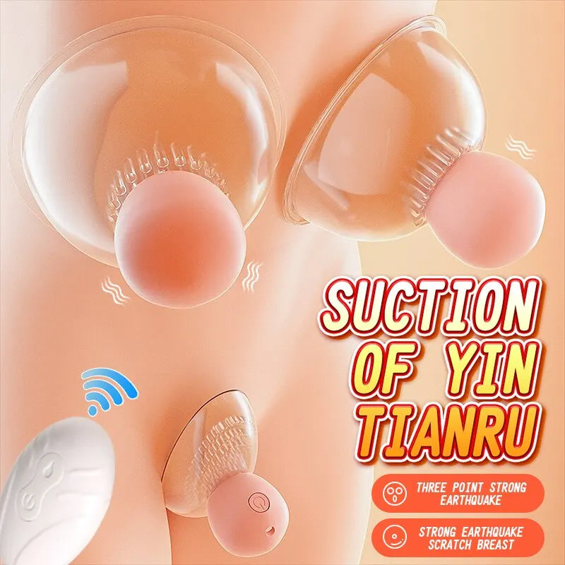 Breast Enlargement Nipple Vibrator Breast Massager Electric Chest Aspiration Masturbation Toys