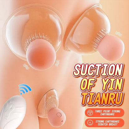 Breast Enlargement Nipple Vibrator Breast Massager Electric Chest Aspiration Masturbation Toys