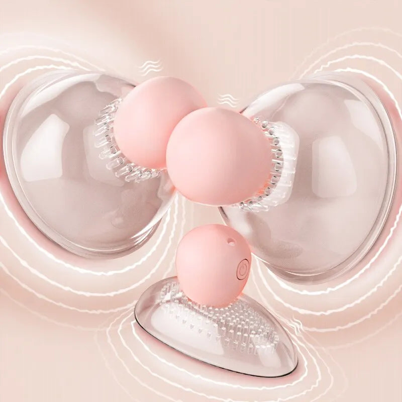 Breast Enlargement Nipple Vibrator Breast Massager Electric Chest Aspiration Masturbation Toys