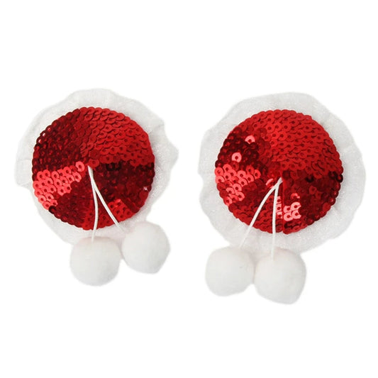 Sexeeg Christmas Small Sequins Sexy Female Nipple Stickers 