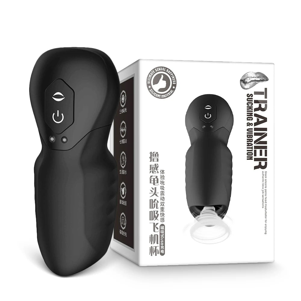 Sexeeg Dragon Suction Trainer Male Masturbator Oral Vaginal Penis Vibrator 