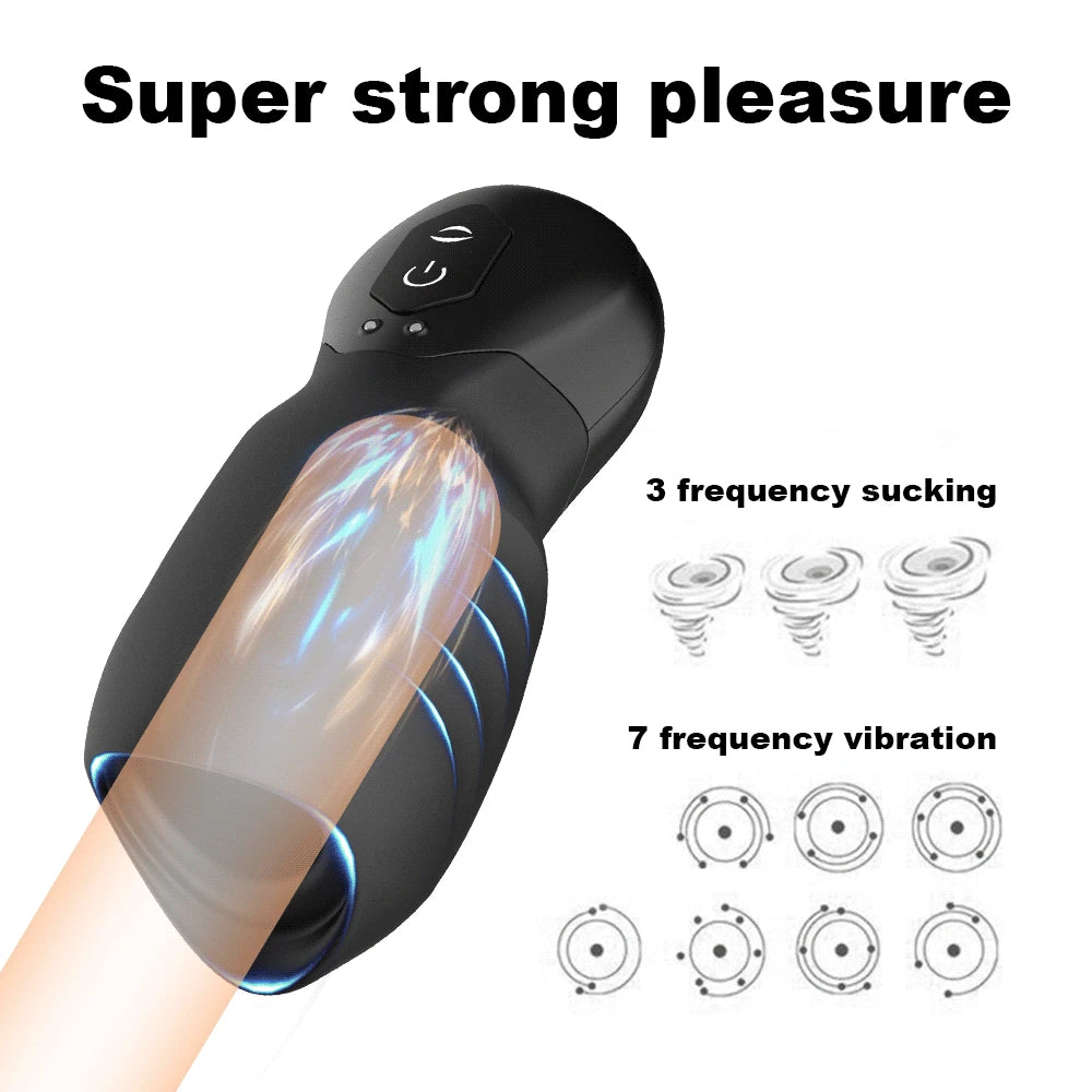 Sexeeg Dragon Suction Trainer Male Masturbator Oral Vaginal Penis Vibrator 