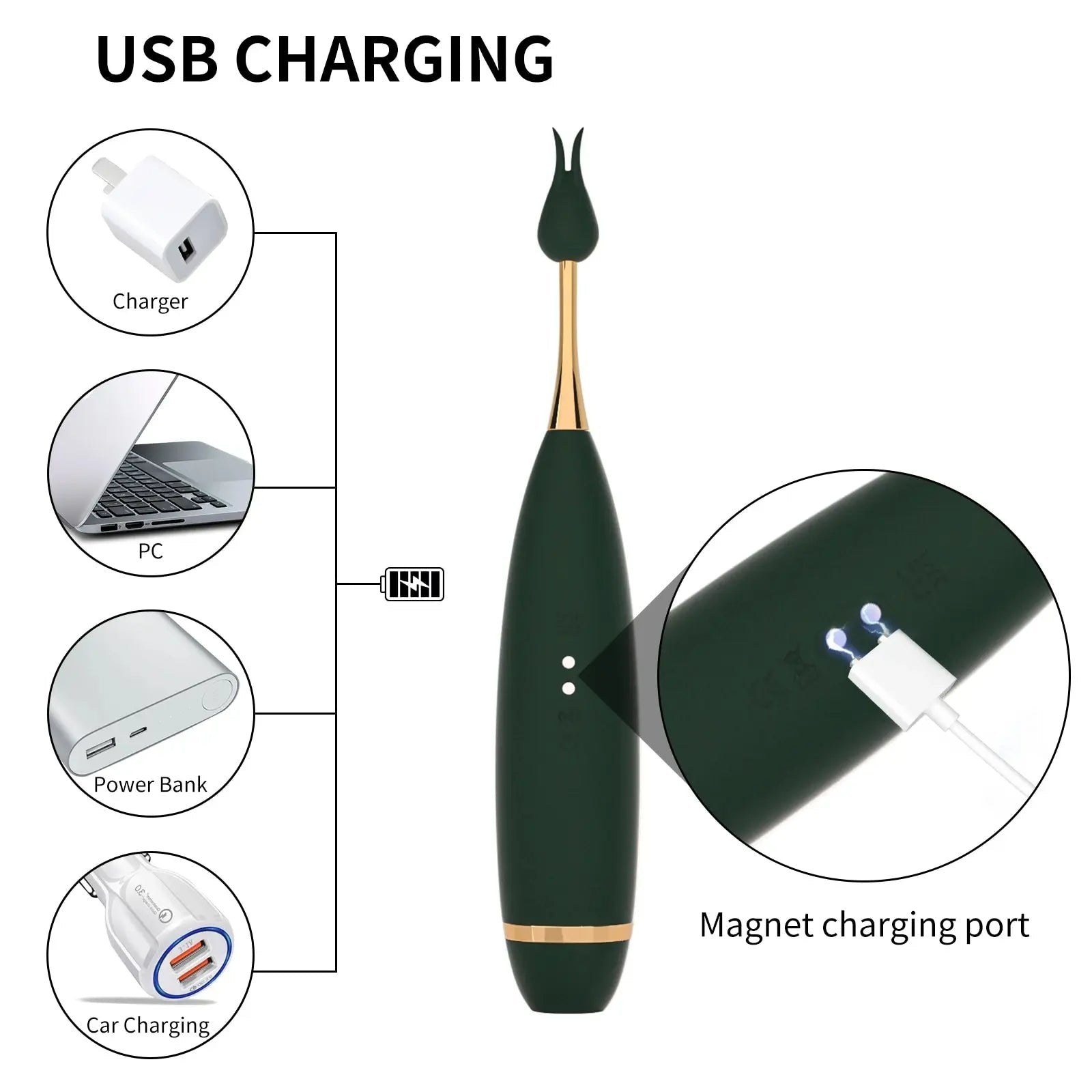 Sexeeg Powerful Clitoris Sucking Vibrator Pen G-spot Stimulator 