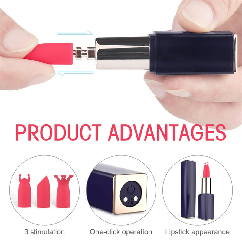 Sexeeg Mini Lipstick Vibrator Secret Bullet Masturbator Nipple Clitoris Stimulator 