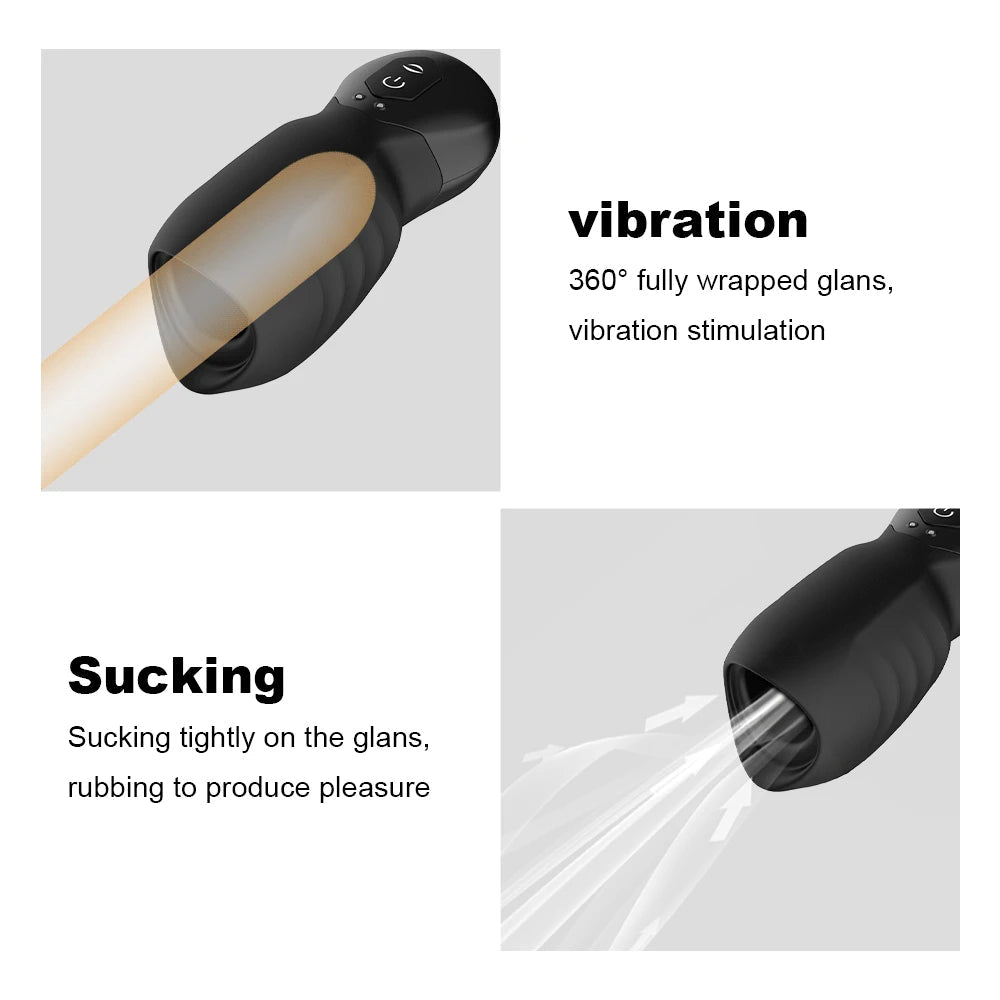 Sexeeg Dragon Suction Trainer Male Masturbator Oral Vaginal Penis Vibrator 