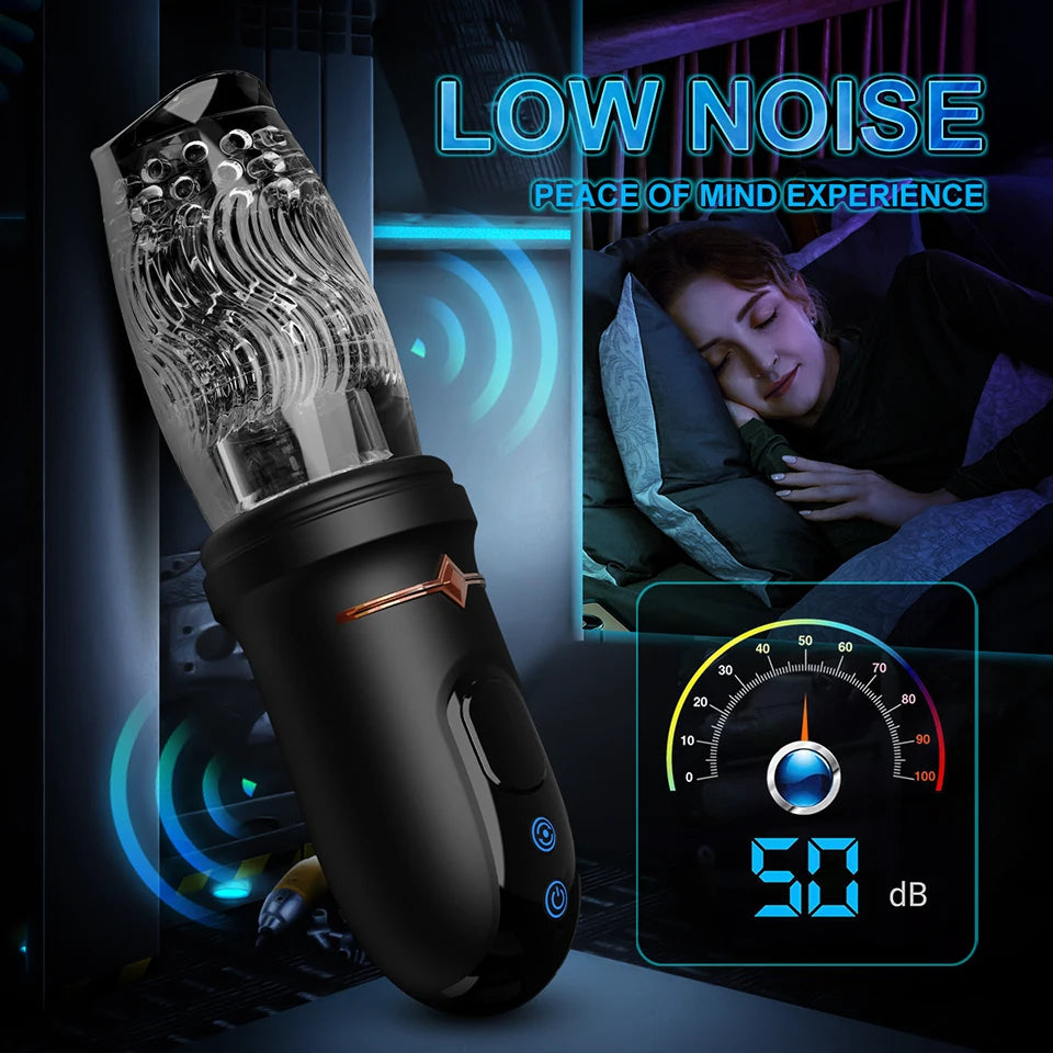 Sexeeg Gawk Gawk 9000 LED Automatic Electric Piston Rotating Sucker Male Blowjob Masturbator 