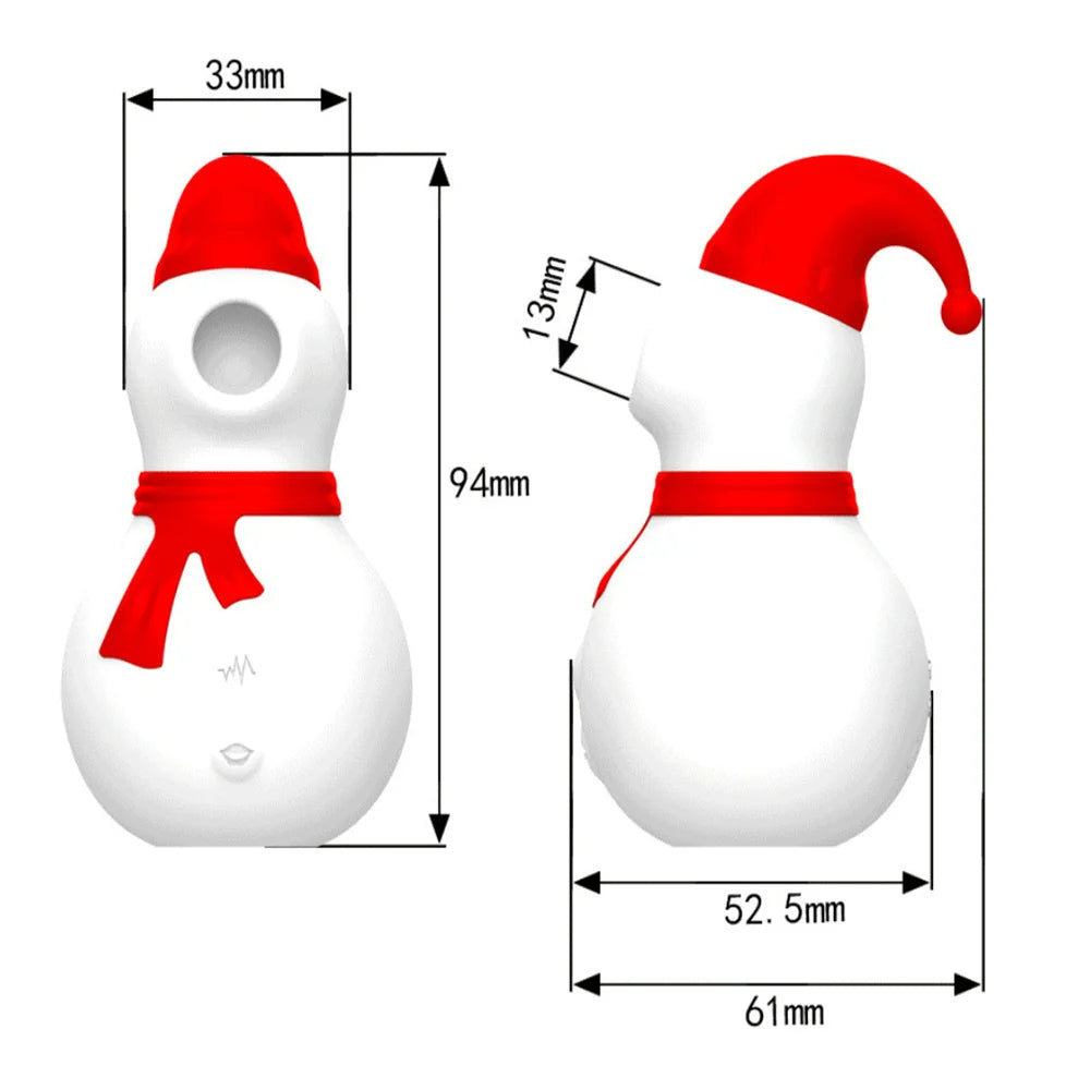 Sexeeg  Christmas Snowman Vacuum Powerful Sucking Vibrator 