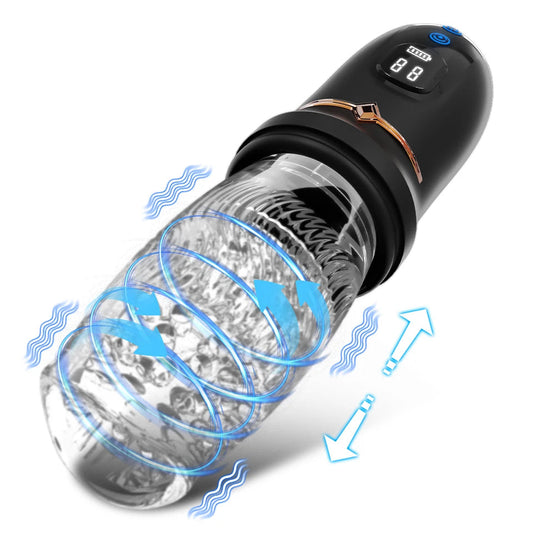 Sexeeg Gawk Gawk 9000 LED Automatic Electric Piston Rotating Sucker Male Blowjob Masturbator 