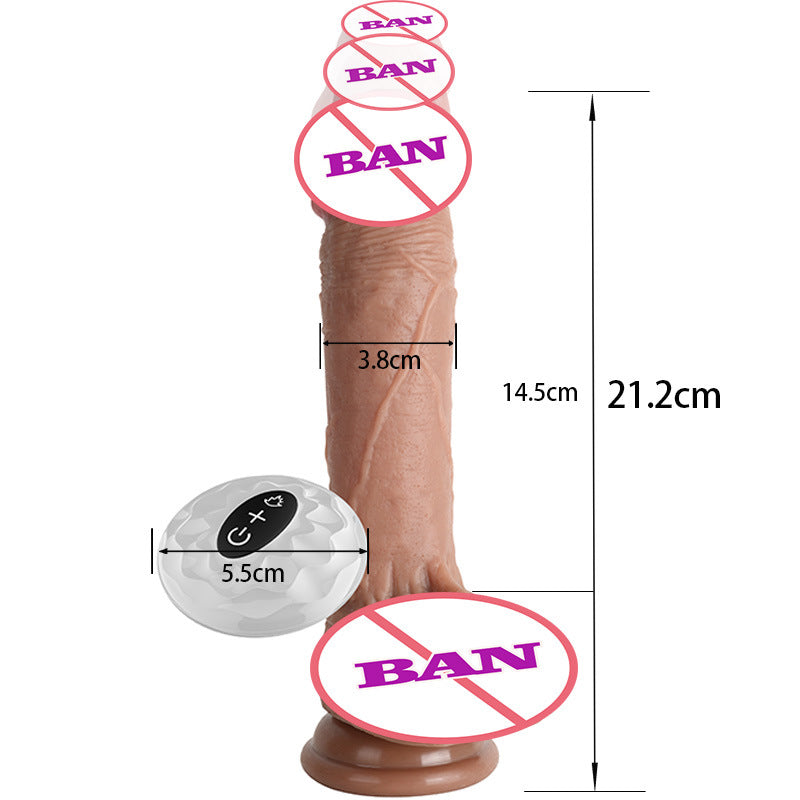 Sexeeg Waterproof 7 Frequency Retractable Swing Dildo 