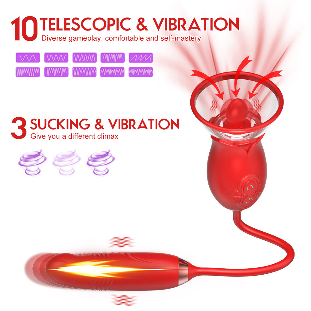 Sexeeg Vibrator Bar Multi-frequency Sucking Vibration Telescopic Vibration