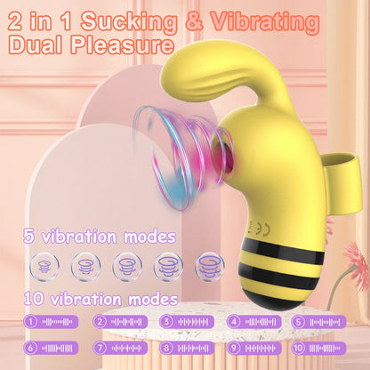 Sexeeg Finger Little Bee Strong Vibration Sucking Egg Female Masturbation Vibrators