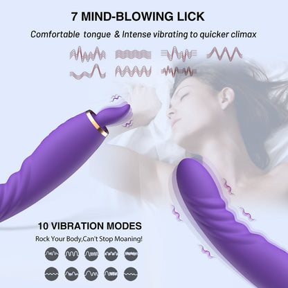 Sexeeg Sucking Licking Vibrating Tongue Oral Clitoral G spot Vibrator