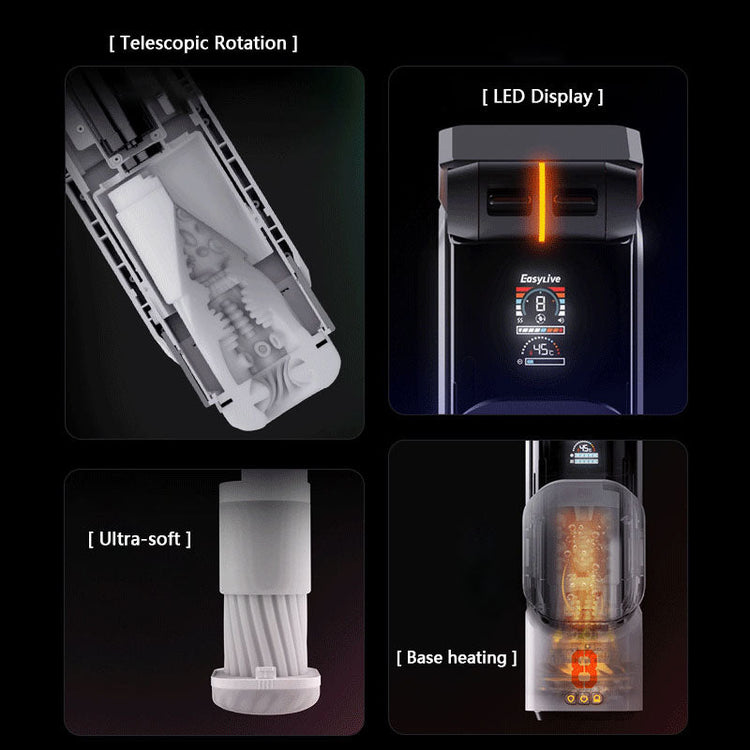 Sexeeg 8-Frequency Rotary Expansion and 5-Frequency Vibration Male Aircraft Cup 