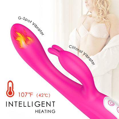 Sexeeg Female Masturbation Device Rabbit Heated Vibrator Waterproof 