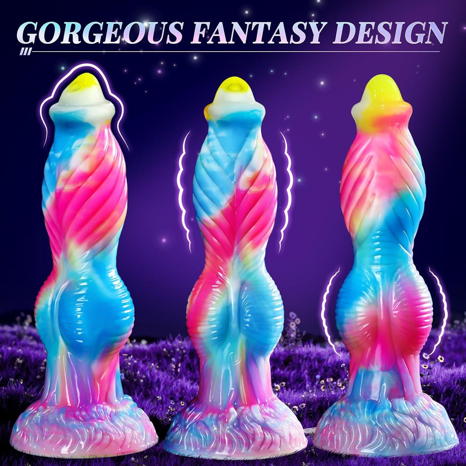 Sexeeg Phoenix Animal Texture 7 Thrusting Vibrating Big Sucker Monster Dildo 10.23 Inch