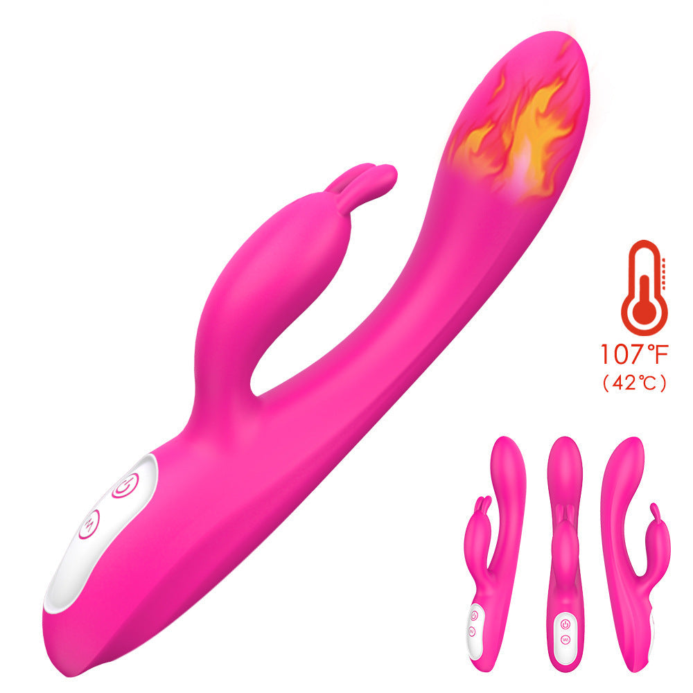 Sexeeg Female Masturbation Device Rabbit Heated Vibrator Waterproof 