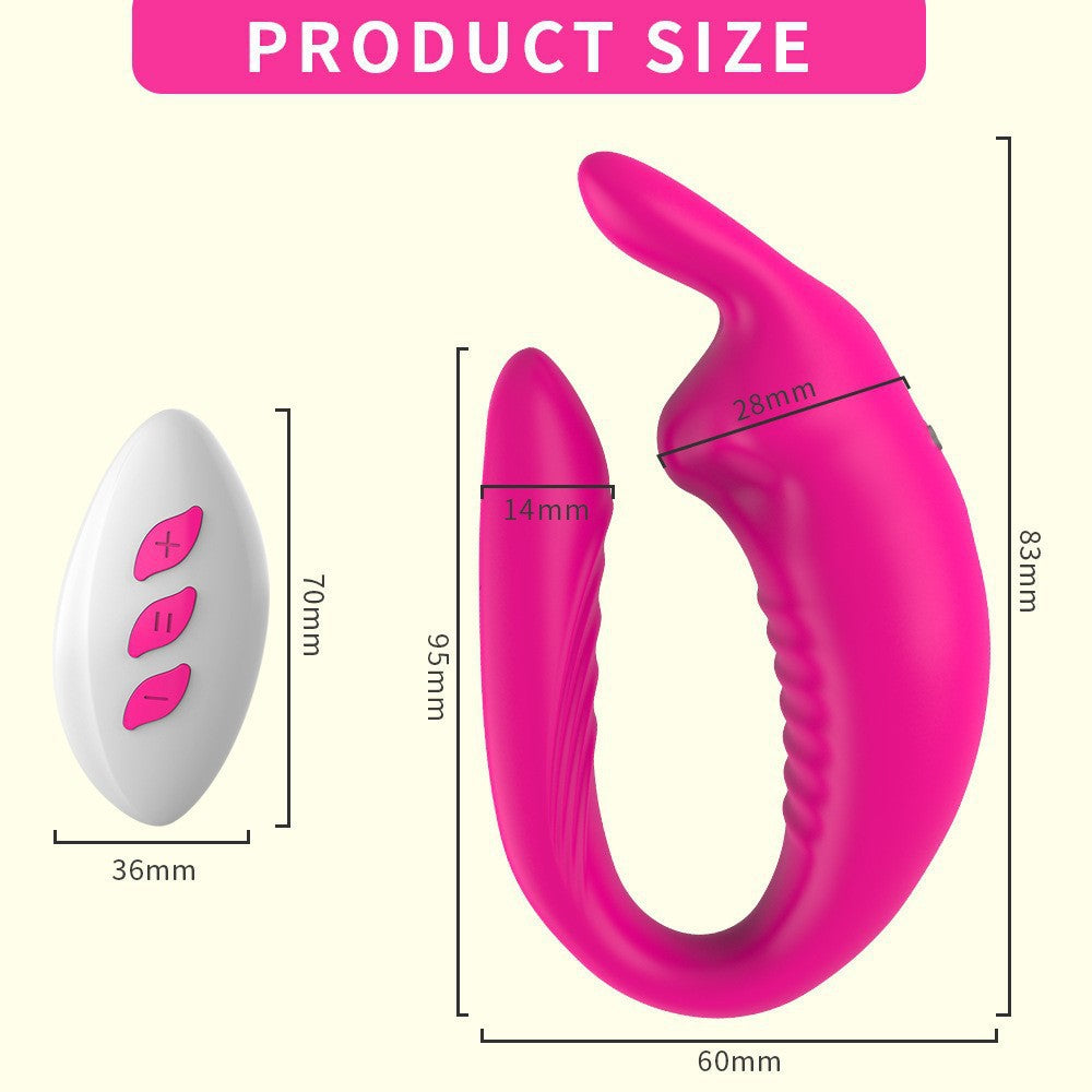 Sexeeg Clitoral G-Spot Rabbit Vibrator Double Shock Wireless Remote Control Wearable Resonance Sex Toys Vibrators