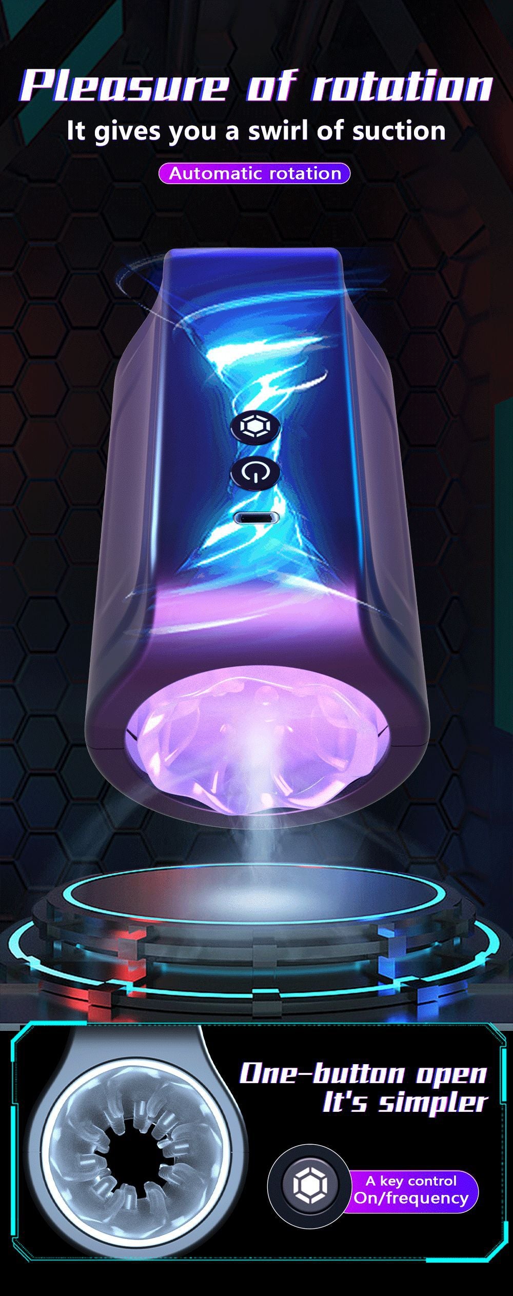 Sexeeg Holding A Rotating Masturbation Cup