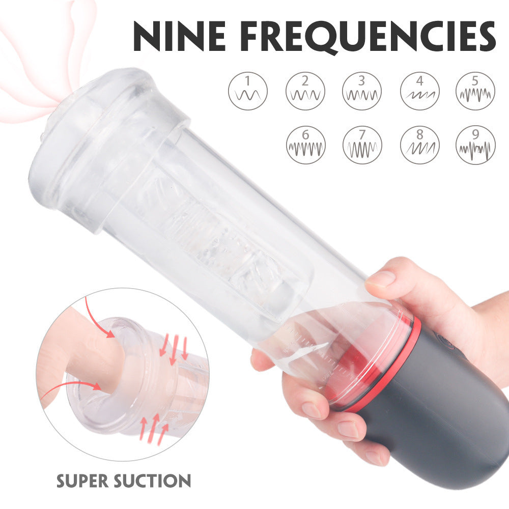 Sexeeg Men's Full Automatic Penis Trainer Intelligent Suction Vacuum Masturbation Cup