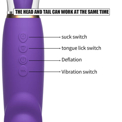 Sexeeg Sucking Licking Vibrating Tongue Oral Clitoral G spot Vibrator