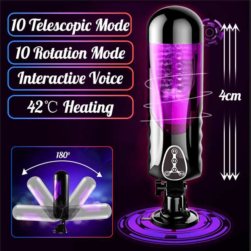 Sexeeg First Class Trainer Rotating and Thrusting Suction Cup Masturbator Masturbation Cup