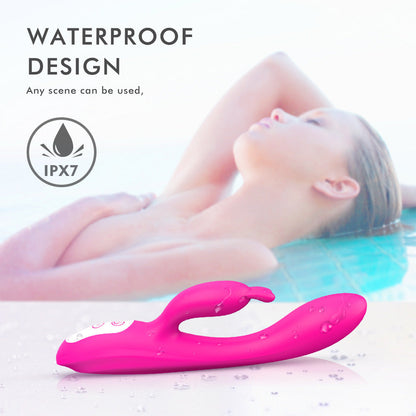 Sexeeg Female Masturbation Device Rabbit Heated Vibrator Waterproof 