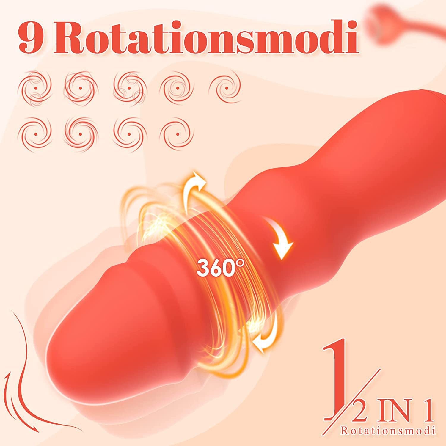 Sexeeg 10 Frequency Telescopic Vibrator Dildo Swinging Vibrator Masturbation Vaginal G-spot Massage Anal Plug