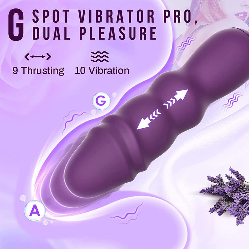 Sexeeg 10 Frequency Telescopic Vibrator Dildo Swinging Vibrator Masturbation Vaginal G-spot Massage Anal Plug