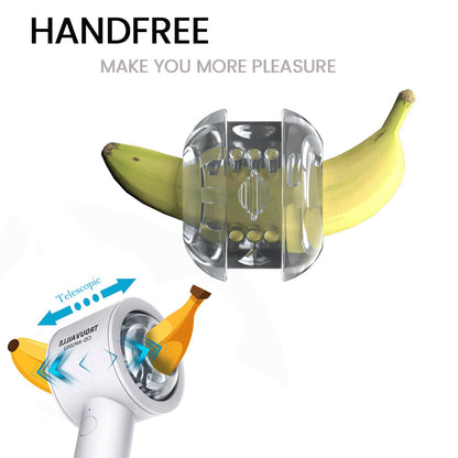 Sexeeg Intelligent 6 Frequency Telescopic Handheld Male Masturbator Hands-Free Masturbation Cups