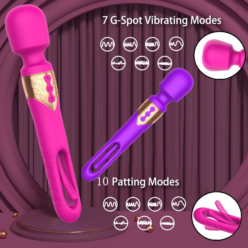 Sexeeg 3 In 1 Hollow Slapping Wand Vibrator Tongue Magic Wand G-Spot Vibrators