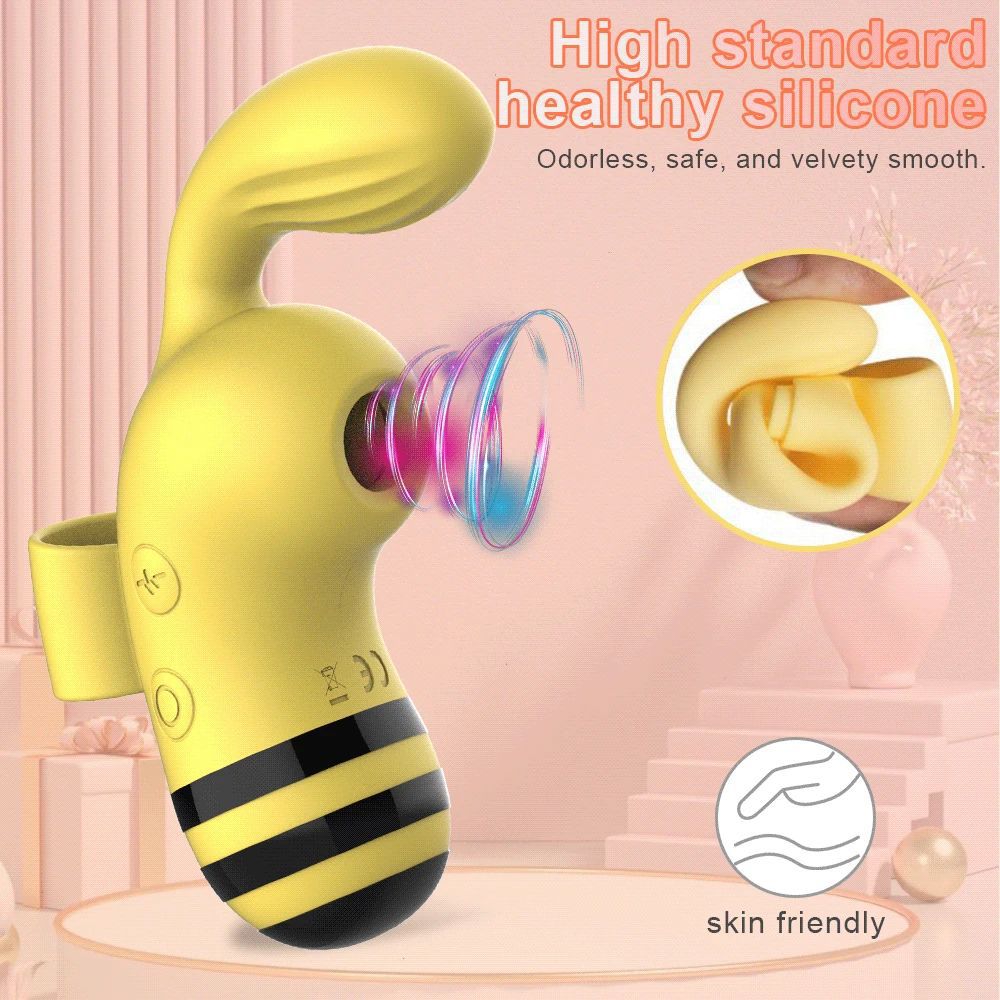 Sexeeg Finger Little Bee Strong Vibration Sucking Egg Female Masturbation Vibrators